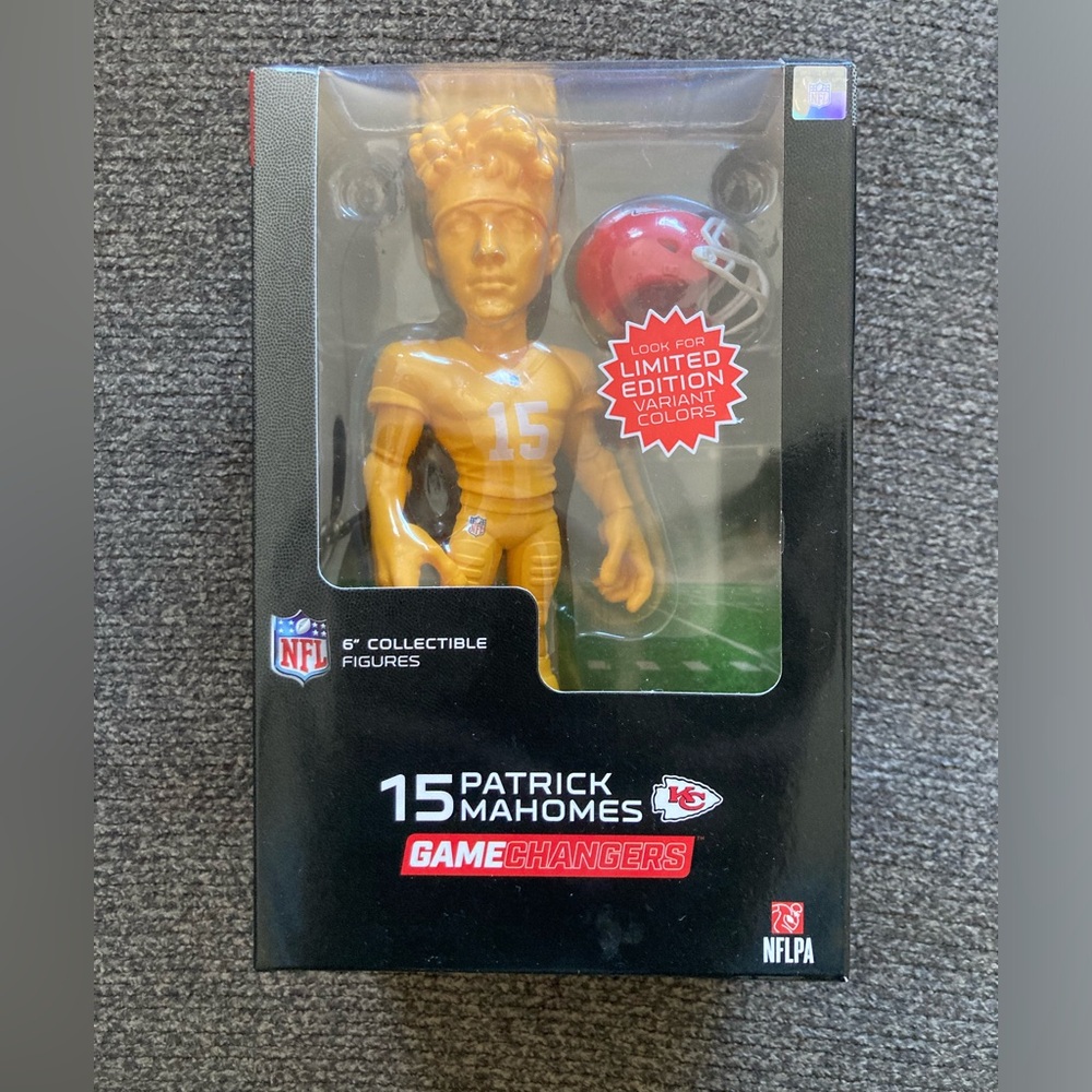 New! 2023 NFL Game Changers 6” Patrick Mahomes Figure Yellow Variant Chase